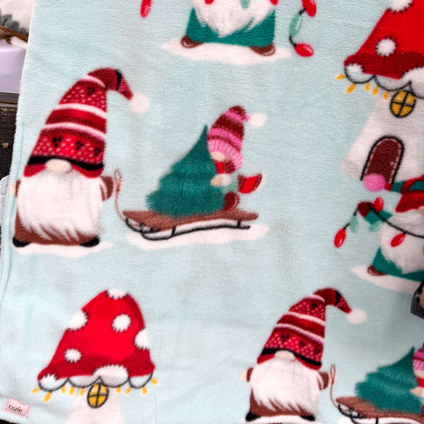 Winter Gnomes Fleece Blanket